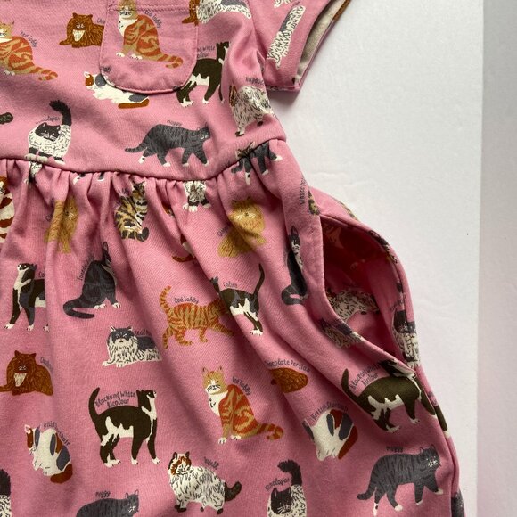 NWT Mini Boden RARE Pink Cats Dress 8/9Y - Picture 4 of 4